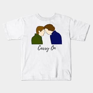 sam and dean carry on, dean death barn scene forehead touch, supernatural finale Kids T-Shirt